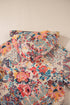Bohemian Floral Print Sherpa Lined Fleece Hooded Jacket