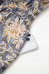 Bohemian Floral Print Smocked Bodice Long Sleeve Maxi Dress