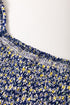 Bohemian Floral Print Smocked Square Neck Long Sleeve Blouse