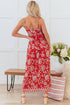 Bohemian Floral Print Spaghetti Strap Empire Waist Maxi Dress