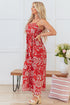 Bohemian Floral Print Spaghetti Strap Empire Waist Maxi Dress