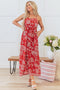 Bohemian Floral Print Spaghetti Strap Empire Waist Maxi Dress