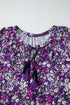 Bohemian Floral Print Tassel Tie Bubble Sleeve Blouse