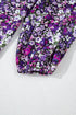 Bohemian Floral Print Tassel Tie Bubble Sleeve Blouse