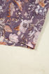 Bohemian Floral Print Three Quarter Sleeve Babydoll Blouse