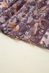 Bohemian Floral Print Three Quarter Sleeve Babydoll Blouse