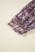 Bohemian Floral Print Three Quarter Sleeve Babydoll Blouse