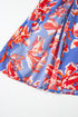 Bohemian Floral Print Tiered Split Maxi Skirt