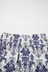 Bohemian Floral Print Tiered Split Maxi Skirt