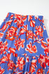 Bohemian Floral Print Tiered Split Maxi Skirt
