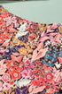 Bohemian Floral Print V Neck Long Sleeve Blouse