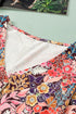 Bohemian Floral Print V Neck Long Sleeve Blouse