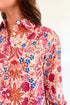 Bohemian Floral Print V Neck Long Sleeve Mini Dress