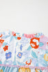 Bohemian Floral Print V Neck Puff Sleeve Woven Blouse
