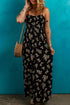 Bohemian Floral Smocked Bodice A Line Maxi Dress