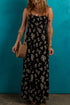 Bohemian Floral Smocked Bodice A Line Maxi Dress