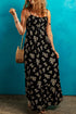 Bohemian Floral Smocked Bodice A Line Maxi Dress