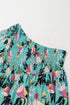 Bohemian Floral Smocked Bodice Puff Sleeve Babydoll Blouse