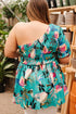 Bohemian Floral Smocked Bodice Puff Sleeve Babydoll Blouse