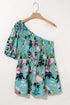 Bohemian Floral Smocked Bodice Puff Sleeve Babydoll Blouse