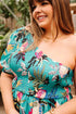 Bohemian Floral Smocked Bodice Puff Sleeve Babydoll Blouse