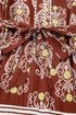 Bohemian Floral Striped Trim Belted Tiered Maxi Dress