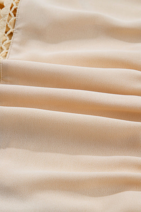 Bohemian Frilled Elastic Waist Lace Trim Ruffled Shorts