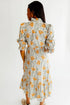 Bohemian Frilled V Neck Bracelet Sleeve Long Floral Dress