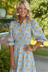 Bohemian Frilled V Neck Bracelet Sleeve Long Floral Dress