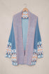 Bohemian Geometric Print Shawl Collar Open Front Cardigan