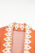 Bohemian Geometric Print Shawl Collar Open Front Cardigan