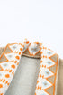 Bohemian Geometric Print Shawl Collar Open Front Cardigan