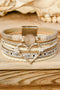 Bohemian Heart Rhinestone Magnetic Buckle Alloy Bracelet