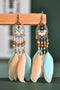 Bohemian Hollow Out Feather Tassel Western Style Fringe Earrings