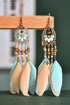 Bohemian Hollow Out Feather Tassel Western Style Fringe Earrings