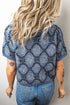 Bohemian Knit Short Sleeve Button Front Chic Cardigan