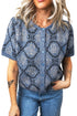 Bohemian Knit Short Sleeve Button Front Chic Cardigan