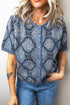 Bohemian Knit Short Sleeve Button Front Chic Cardigan