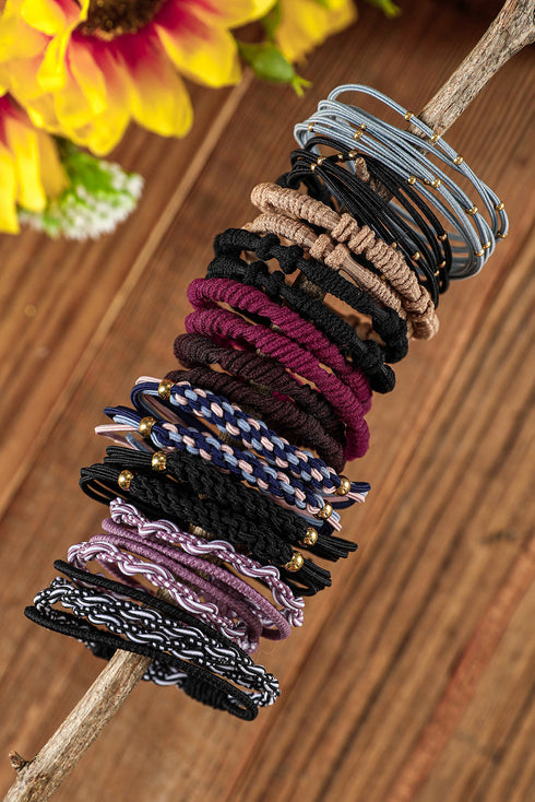 Bohemian Knotted Ribbon Elastic Ponytail Holders Hair Ties
