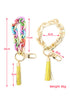 Bohemian Layered Tassel Fringe Metal Hardware Key Ring
