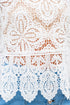 Bohemian Macrame Lace Texture Half Sleeve V Neck Blouse