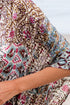 Bohemian Mixed Print Open Front Draped Kimono