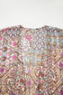 Bohemian Mixed Print Open Front Draped Kimono