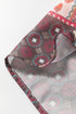 Bohemian Mixed Print Patchwork Bubble Sleeve Split Neck Blouse