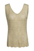 Bohemian Open Stitch Sleeveless V Neck Crochet Tank Top