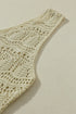 Bohemian Open Stitch Sleeveless V Neck Crochet Tank Top