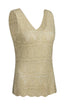 Bohemian Open Stitch Sleeveless V Neck Crochet Tank Top