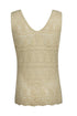 Bohemian Open Stitch Sleeveless V Neck Crochet Tank Top