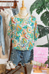 Bohemian Paisley Floral Printed Puff Sleeve Blouse