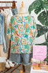 Bohemian Paisley Floral Printed Puff Sleeve Blouse